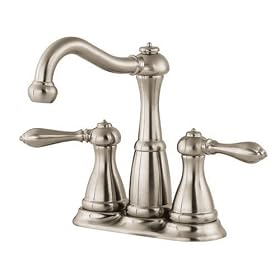 Price Pfister 046-M0BK Marielle Double Handle Mini-widespread/Centerset Lavatory Faucet, Satin Nickel
