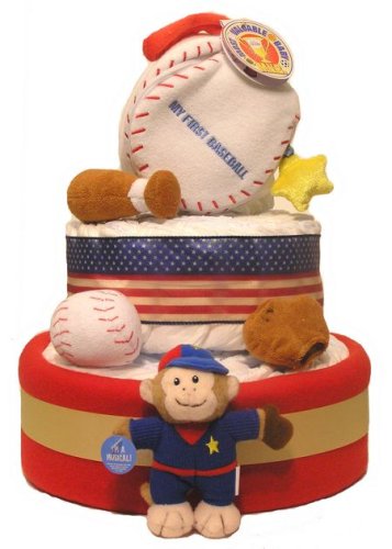 Activity Baby Cakes MVB Baseball Diaper Cake Baby Shower Centerpiece Gift Basket