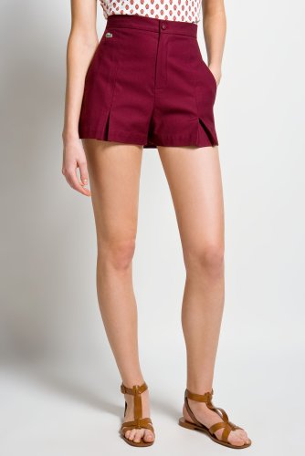 Stretch Cotton High Waist Short
