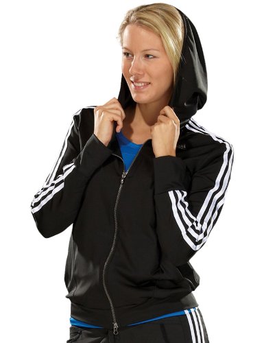 Adidas Damen Kapuzenjacke Cool Training Core, black/white, XL, DAX25648XL