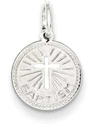 Sterling Silver Baptism Disc Charm