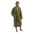 Noble Mount Men's Premium Coral Microfleece Plush Spa/Bath Robe - Capuccino & White Available