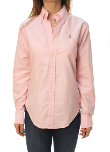 Ralph Lauren Womens Oxford Classic Fit Button Down Dress Shirt
