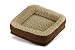 Brinkmann Pet Luxury Faux Leather and Fur Bolster Pet Bed, 18-Inch-by-22-Inch