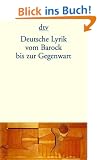 Deutsche Lyrik vom Barock bis zur Gegenwart