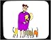 Mouse Pad with body, individuals, feeding, individual, humans, woman, person, human, persons, people, pets, cats