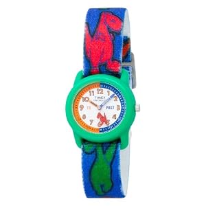 Timex Kids' T7B121 Time Teacher Dinosaurs Stretch Band Watch