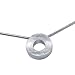 VINANI Anh�nger Kreis gebuerstet rund mit Kette 50 cm Sterling Silber 925 ACL50