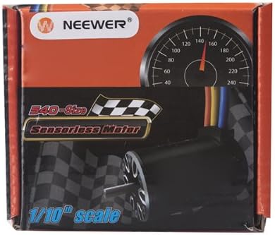 Neewer 540 Class Sensorless Brushless Motor 2050KV for 1/10th RC Car Vehicle on Road