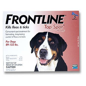 Frontline Top Spot for Dogs 89-132 lbs 3 months - Applicators: 0.136 oz.