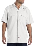Dickies Men's Short Sleeve Work Shirt, White, X-Large