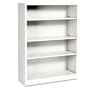Metal Bookcase, 47"" High, Three Adjustable, One Fixed Shelf, Light Gray (HONS48ABCQ)