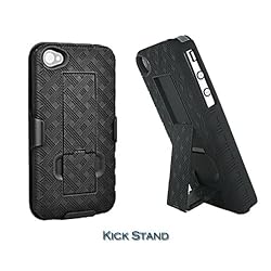 Apple AIP4HOC Shell Holster Combo with Kickstand for Apple iPhone 4 - Non-Retail Packaging - Black