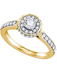 0.77CT DIAMOND 0.3CT ROUND CENTER BRIDAL RING
