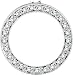 Champagne Diamond Circle Necklace Pendant
