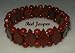 Red Jasper Bracelet; 6mm Rounds and Rhombus Shaped Beads