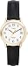 Timex Women's Easy Reader T2H341 Black Leather Quartz Watch with White Dial