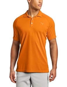 Puma Golf NA Men's Raglan Tech Polo Tee, Vibrant Orange, X-Large