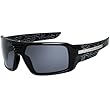 Fox Racing The Study Men's Sportswear Sunglasses w/ Free B&F Heart Sticker Bundle - Polished Printed Black/Grey