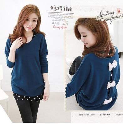 (フルールドリス)Fluer de lis バックリボン　ニット　カットソー トップス ブラウス シャツ Tシャツ インナー カジュアル アパレル レディース ファッション 服 0381