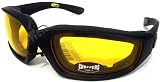 Night Driving Riding Padded Motorcycle Glasses 011 Black... Night Driving Riding Padded Motorcycle Glasses 011 Black...