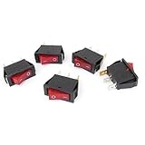 SODIAL(R) 5pcs AC 250V/15A 3ピンオンオフ型SPSTボートロッカースイッチ自動車用