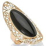 Recon. Onyx 10k Gold Scroll Ring
