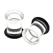 Clear Acrylic Single Flared Plugs with O Ring - 4G - Sold as a Pair
