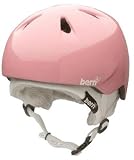 Sporting Goods : Bern Nina 09 Youth Snowboard Helmet - Gloss Pink w/ White Fleece