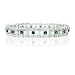 Diamond and Tsavorite 18k White Gold Bangle Bracelet