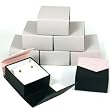 6 Pink & Black Magnetic Lid Earring Jewelry Gift Box Displays