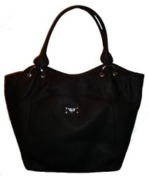 Nine West Handbag Tote Black Strap Hanger