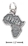 Sterling Silver Africa Map Charm