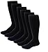 6 Pairs men's Dr. Motion 8-15 mmHg Graduated Supports Compression Knee High Socks - Sock size:(10-13)