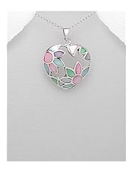 Shell Pendant Necklace In 92.5 Sterling Silver