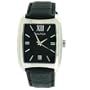 Nautica Men's Silver Tone Black Lether Band Watch N08525G