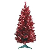 3' Merlot Noble Pine Tinsel Artificial Christmas Tree #56740-AB