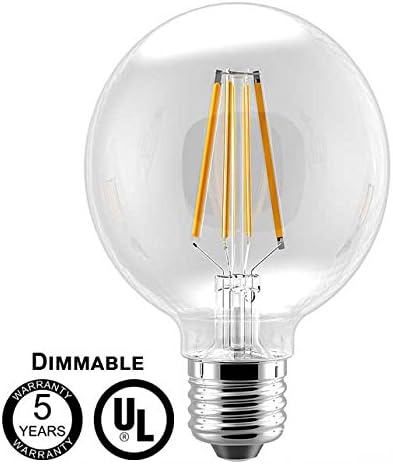 Dimmable Vintage LED Filament Bulb G25 globe style LED 5.5 watts 2700k warm white UL listed antique globe style LED