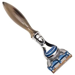 Genuine Ox Horn Handle Fusion Compatible Razor