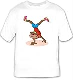 T-shirt with sport, animal, monkey, handstand, gymnastics