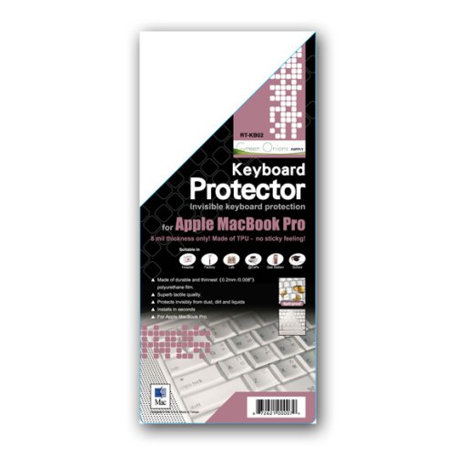 Green Onions Supply RT-KB02 Keyboard Protector for Apple MacBook Pro Keyboard -1 Piece (Transparent)