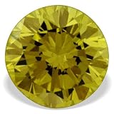 0.18Ctw Canary Yellow Round Shape Natural Diamond For Earring