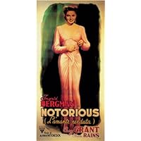 Notorious Poster Movie Italian 11x17 Cary Grant Ingrid Bergman Claude Rains Louis Calhern