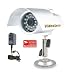 VideoSecu Outdoor Day Night Vision CCD IR Infrared Home Security Camera with Power Supply and Free Warning DeCal W97