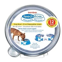 Bamboo Feed & Toss 12oz Disposable Dog Bowl Liners 12 Pack