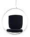 Lexington Modern Eero Aarnio Style Bubble Chair with Black Pillows