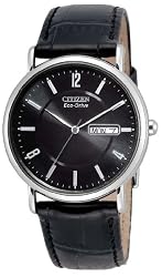 Citizen Men's BM8240-03E Eco-Drive Black Leather Watch