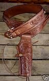 NEW! Brown Genuine Leather Single Western Holster Rig 38/357 Cal
Ammo Loops
