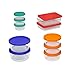 Pyrex Storage Set, Clear, Red, Orange, Blue, Green(20 Pieces)