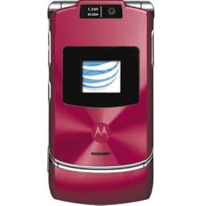 Motorola RAZR V3xx Red No Contract AT&T Cell Phone